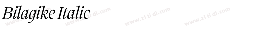 Bilagike Italic字体转换